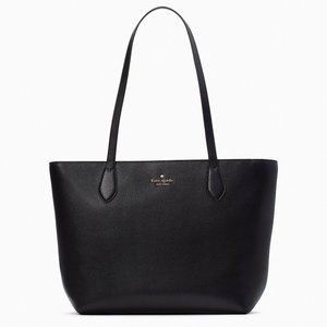 New Kate Spade Leila Tote Pebble Leather Black